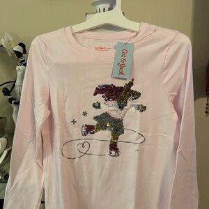 Cat & Jack Pink Sequin Unicorn Kids Shirt